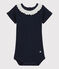 Body con cuello de bordado inglés de bebé niña azul SMOKING