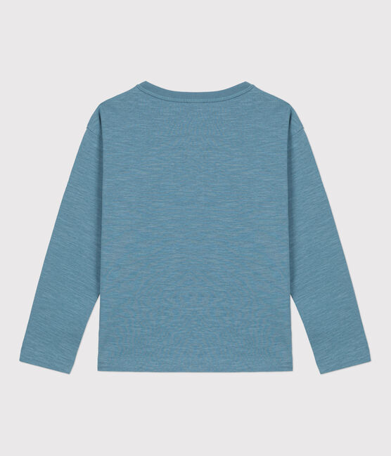 Camiseta de algodón de manga larga de niño azul ROVER