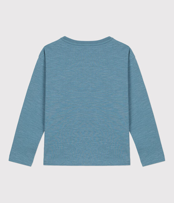 Camiseta de algodón de manga larga de niño azul ROVER