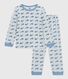 Pijama infantil de terciopelo con estampado de ballenas