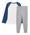 Pijama de punto para niño gris SUBWAY/blanco MULTICO