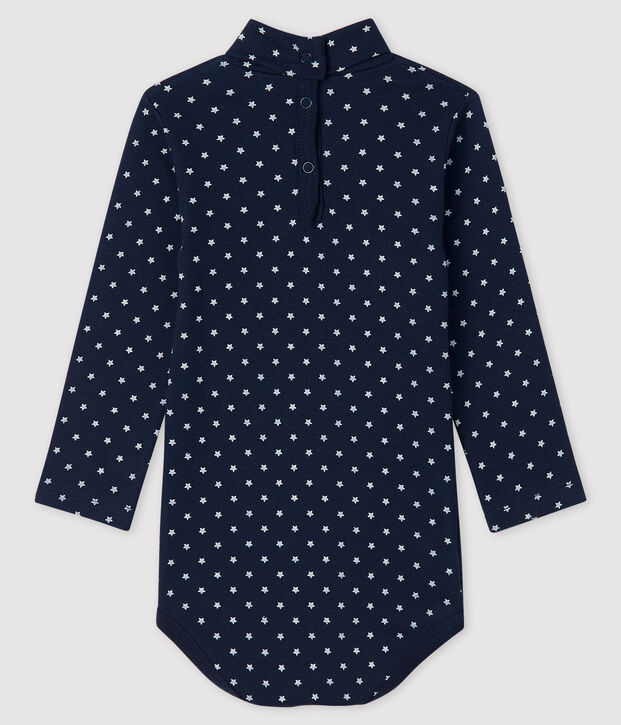 Bodi de manga larga para beb&eacute; ni&ntilde;o azul/blanco