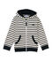 Sweat zippé garçon en jersey lourd beige COQUILLE/azul SMOKING