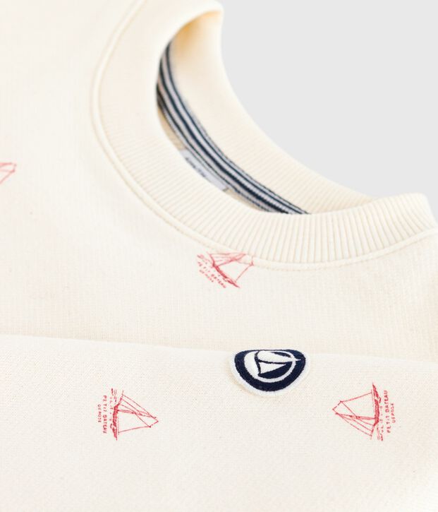 Sudadera infantil de algod&oacute;n con estampado rojo/rojo