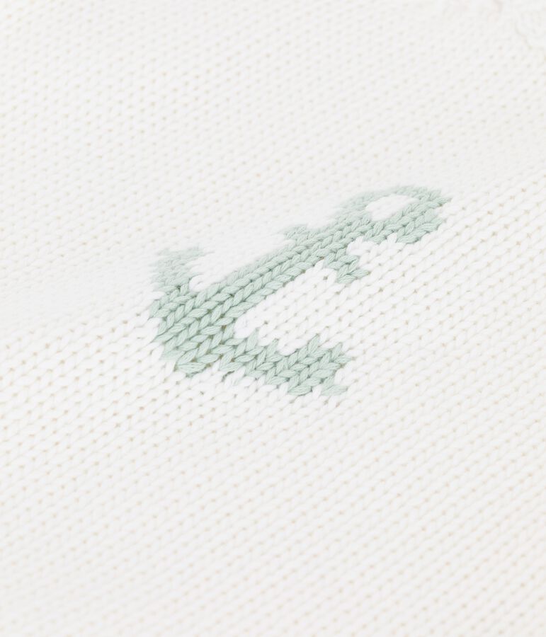 Jersey marino con motivo de ancla de beb&eacute; blanco MARSHMALLOW/ HERBIER