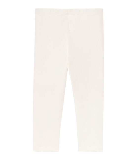 Leggings cortos de niña blanco MARSHMALLOW