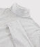 Camiseta de cuello alto emblemática de algodón de mujer gris BELUGA CHINE