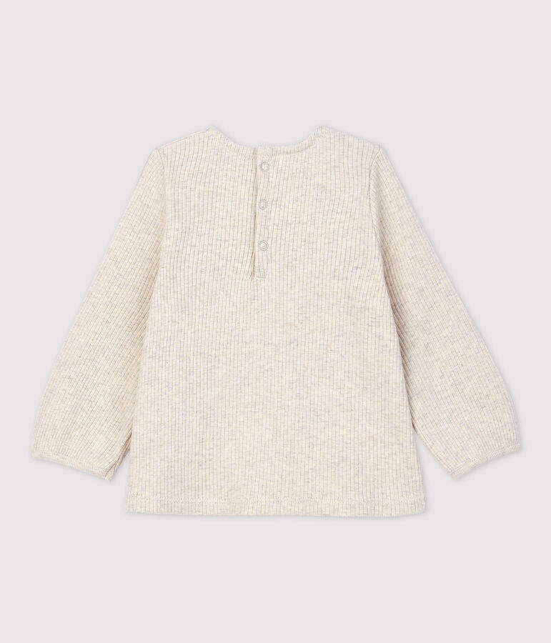 Blusa de algod&oacute;n de beb&eacute;. beige