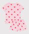 Pijama corto infantil de algodón con estampado de corazones MARQUISE/ PEACHY