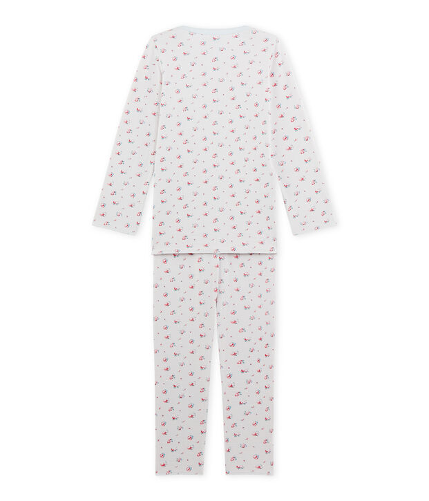 Pyjama fille imprim&eacute; petites fleurs azul/multicolor
