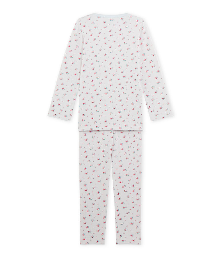 Pyjama fille imprim&eacute; petites fleurs azul/multicolor