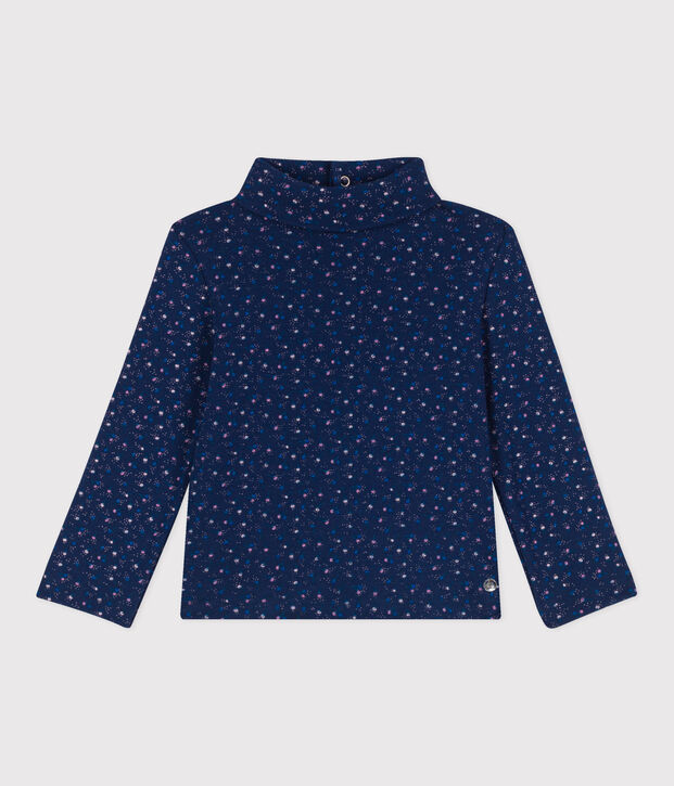 Prenda de cuello de cisne de algod&oacute;n de beb&eacute;. azul/multicolor