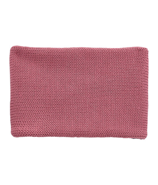 Cuello para niña en tricot forrado rosa CHEEK