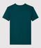 Camiseta de cuello redondo emblemática de algodón de mujer verde PINEDE
