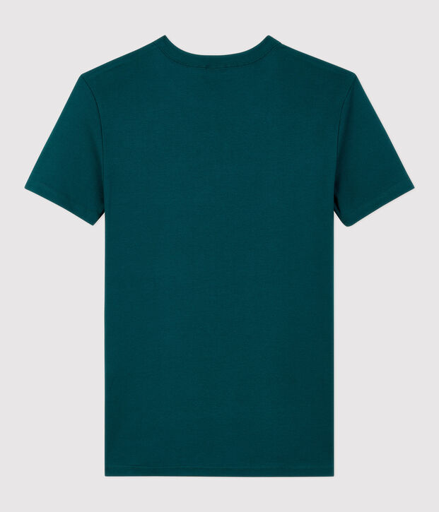 Camiseta de cuello redondo emblem&aacute;tica de algod&oacute;n de mujer verde