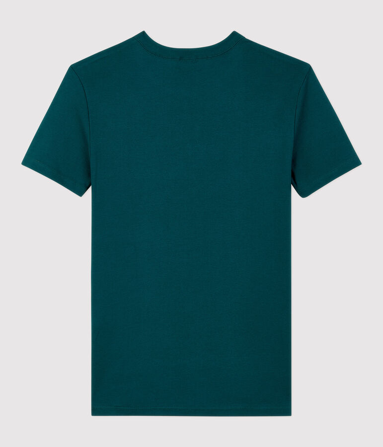 Camiseta de cuello redondo emblem&aacute;tica de algod&oacute;n de mujer verde