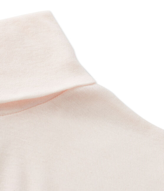 Cuello cisne para mujer en algodón ligero rosa FLEUR