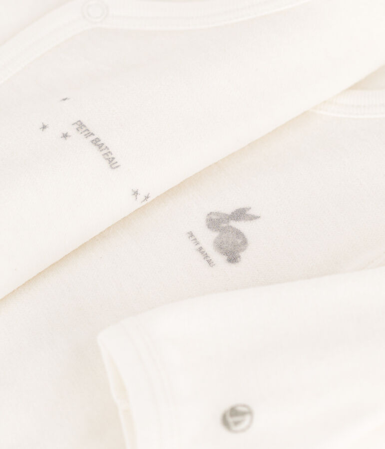 Juego de 2 pijamas de terciopelo para beb&eacute; multicolor