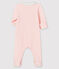 Pijama rosa de terciopelo con cuello para bebé niña rosa FLEUR