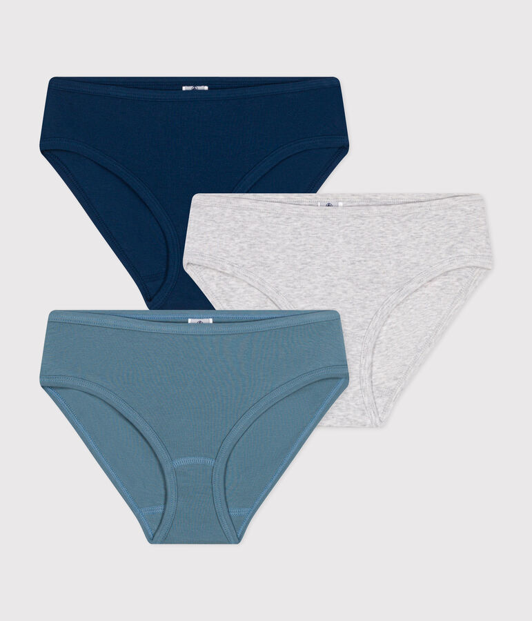 Juego de 3 braguitas de mujer de algod&oacute;n multicolor