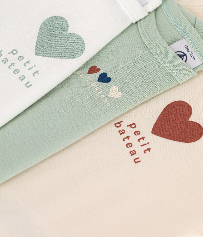 Juego de 3 bodis de manga larga de algod&oacute;n de beb&eacute; variante 1