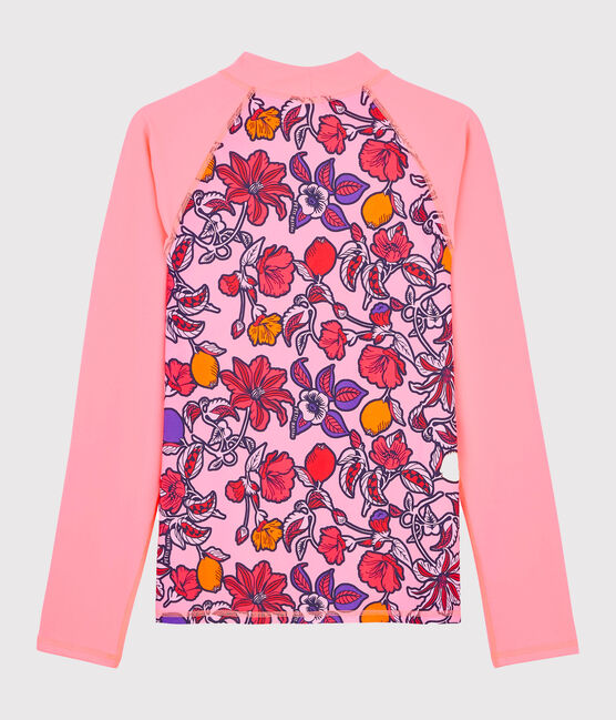 Camiseta anti-UV UPF 50+ ecorresponsable para mujer rosa PATIENCE/blanco MULTICO