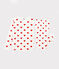 Pijama infantil con corazones de felpa blanco MARSHMALLOW/rojo TERKUIT
