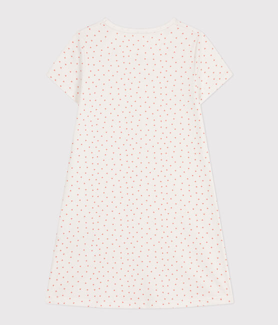 Camisón infantil de algodón con motivo de pequeño corazón blanco MARSHMALLOW/ PAPAYE