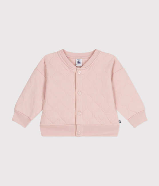 Chaqueta de punto de túbico acolchado para bebé rosa SALINE