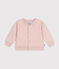 Chaqueta de punto de túbico acolchado para bebé rosa SALINE
