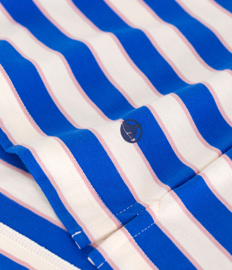 Camiseta Boxy de algod&oacute;n a rayas para mujer crudo/multicolor