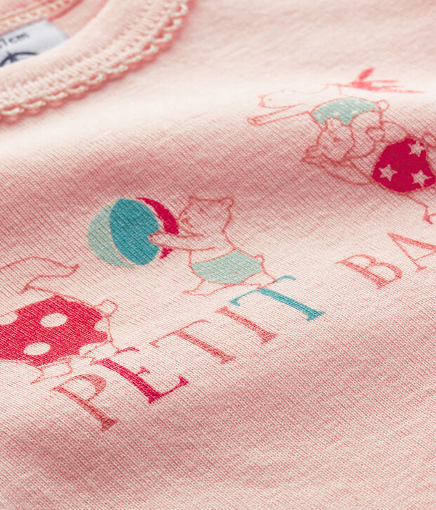 Bodi de manga larga para beb&eacute; ni&ntilde;a rosa