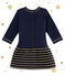 Vestidobi-materiamarinero para bebé niña azul SMOKING/amarillo DORE