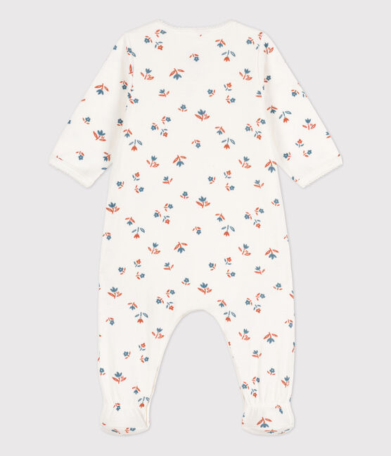 Bodyjama de túbico con flor para bebé blanco MARSHMALLOW/blanco MULTICO