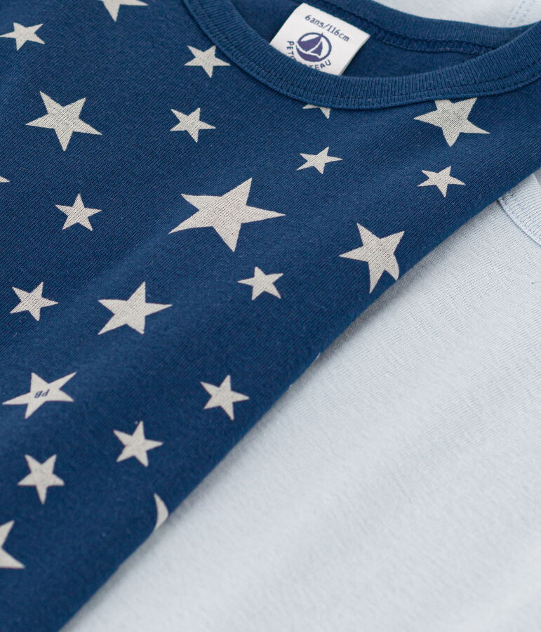 Juego de 2 camisetas de manga larga de algod&oacute;n estrella para ni&ntilde;o multicolor