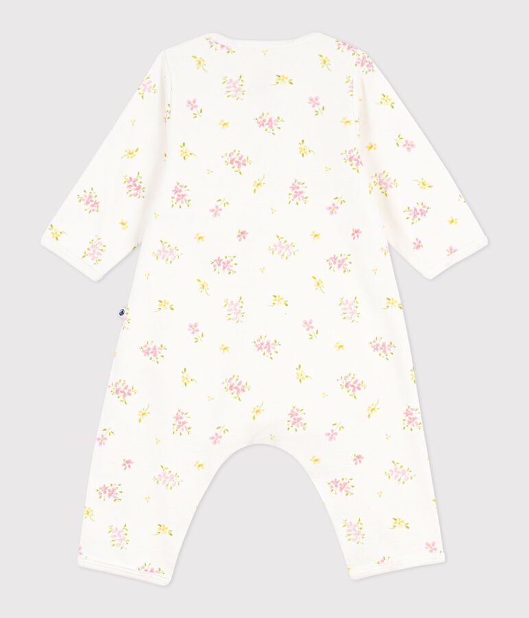 Bodyjama sin pies de algod&oacute;n con estampado de flores para beb&eacute; blanco MARSHMALLOW/blanco MULTICO