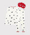 Pijama infantil con dibujo de león de punto blanco MARSHMALLOW/azul MEDIEVAL