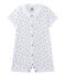 Pelele corto estampado para bebé niño blanco ECUME/blanco MULTICO