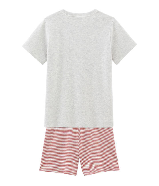 Pijama corto de punto para niño gris BELUGA/blanco MULTICO