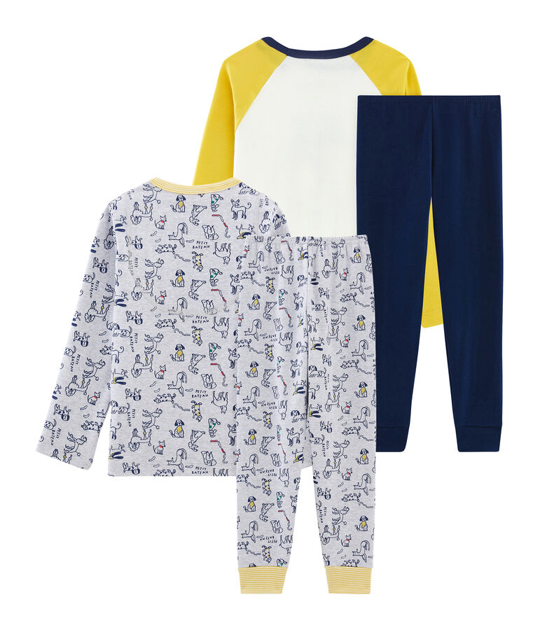 D&uacute;o de pijamas de punto para ni&ntilde;o multicolor