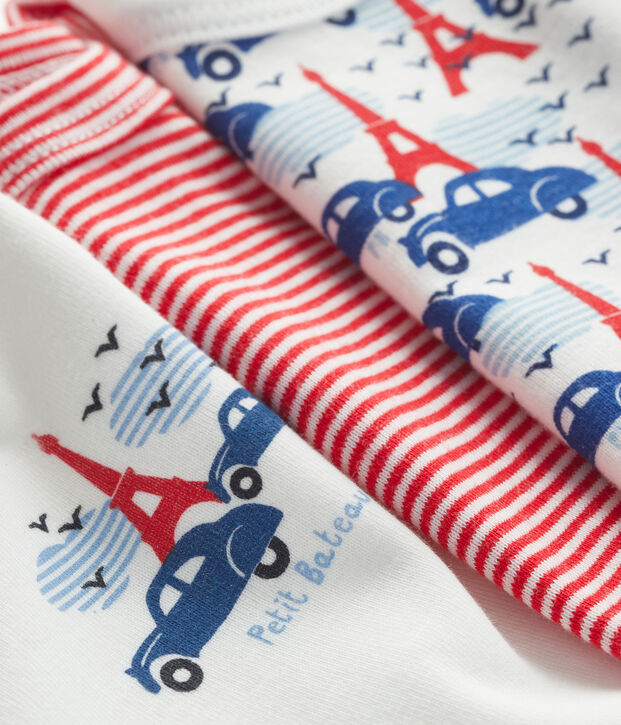 Tres bodis de manga corta para beb&eacute; de ni&ntilde;o multicolor