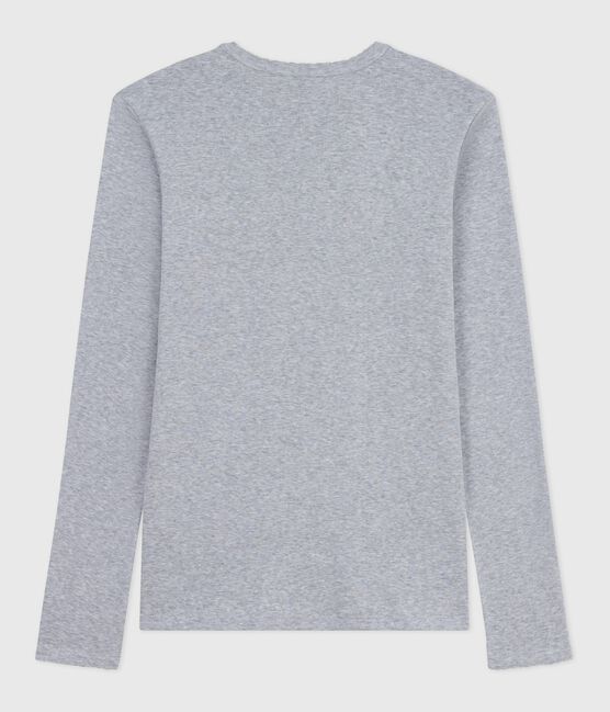 Camiseta Icónica «cocotte» de manga larga de algodón para mujer gris FUMEE CHINE