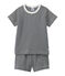 Pijama corto milrayas para niño azul SMOKING/blanco LAIT