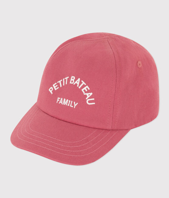 Gorra de sarga Petit Bateau Family para bebé rosa PAPI