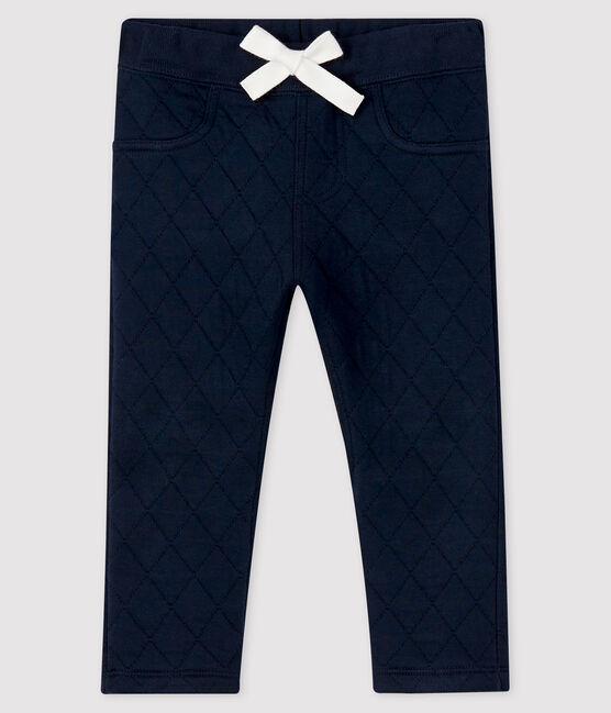 Pantalón de tejido túbico para bebé niño azul SMOKING