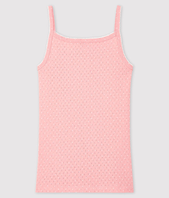 Camisa de tirantes fantasía para mujer rosa CHARME/blanco ECUME