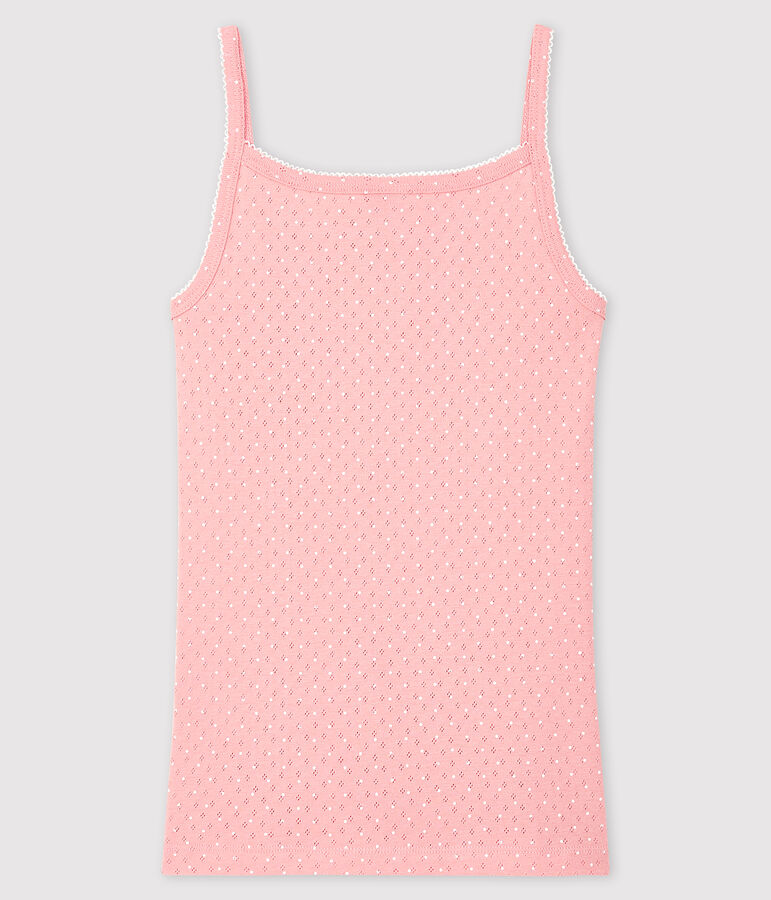 Camisa de tirantes fantas&iacute;a para mujer rosa/blanco