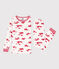 Pijama de algodón ajustado para niño/niña blanco MARSHMALLOW/rojo PEPS