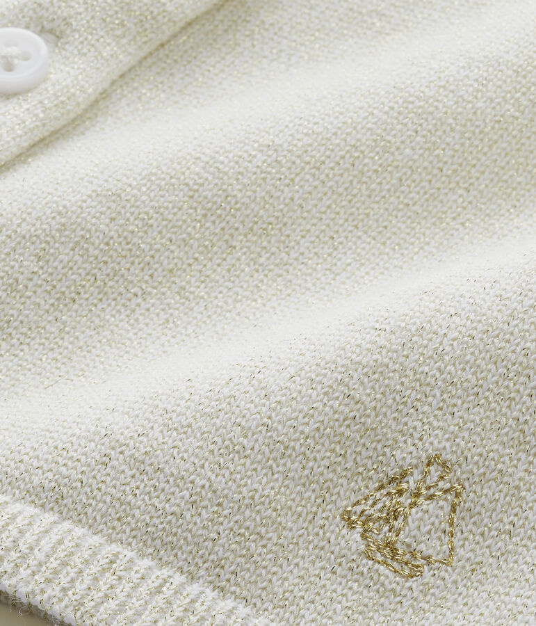 Torera brillante para beb&eacute; ni&ntilde;a blanco ECUME/marron EM DORE