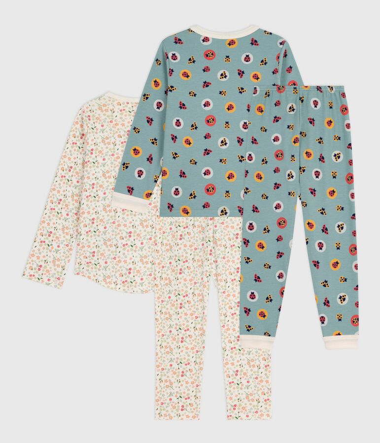 Juego de pijamas infantiles de algod&oacute;n estampado multicolor